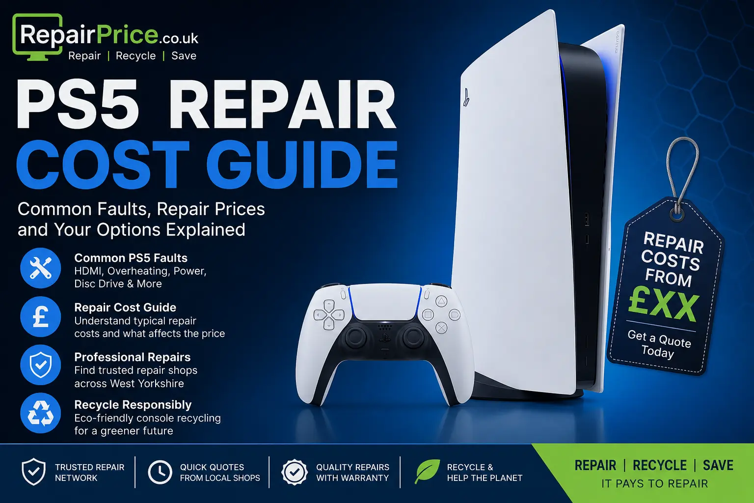 5 Fix PS5 Repair Cost Guide UK | Faults, Prices & Quotes