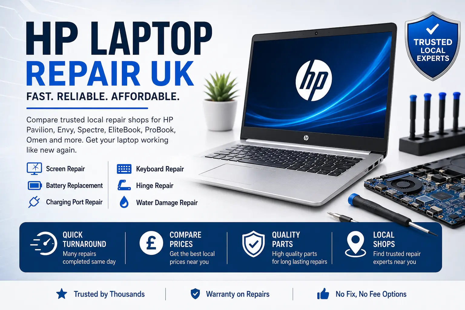 Hp Computer Repar HP Laptop Repair UK | Compare Local HP Repair Shops