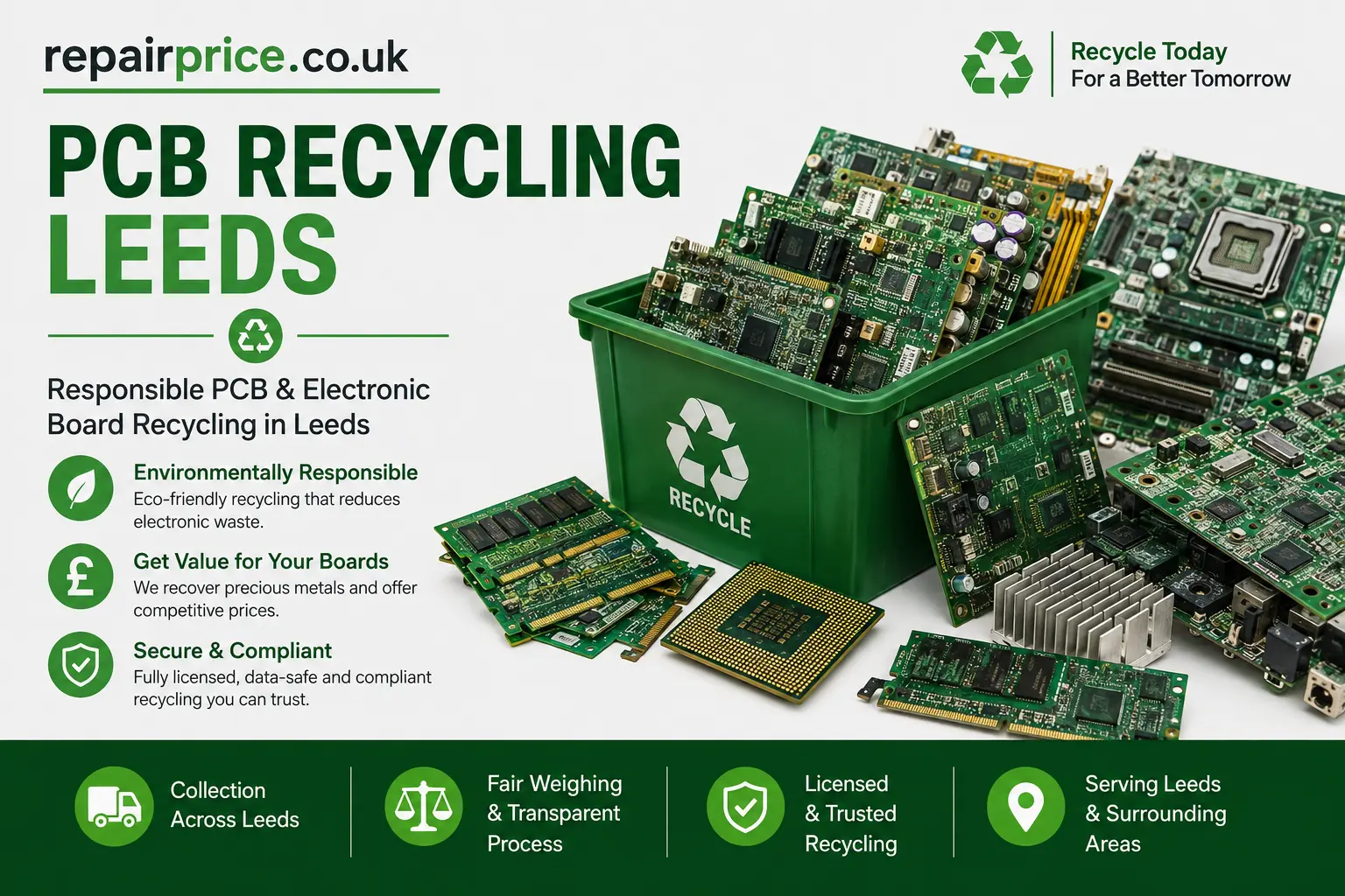 Leeds Business PCB Recycling — RepairPrice.co.uk
