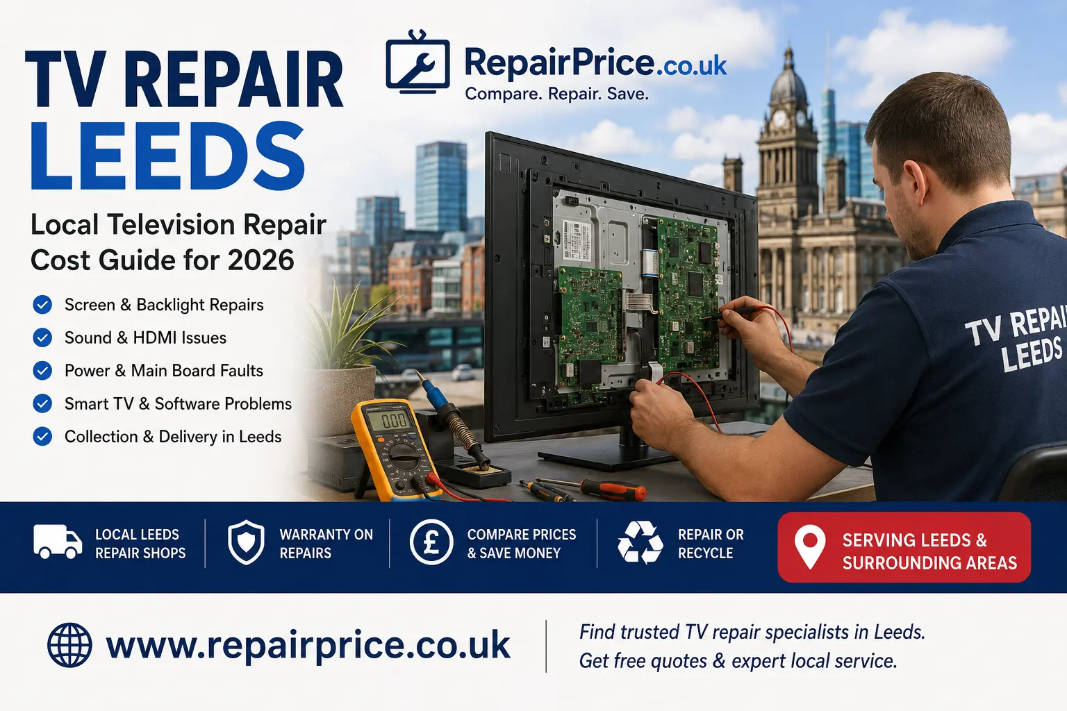 Leeds Tv Power Supply Repair — RepairPrice.co.uk