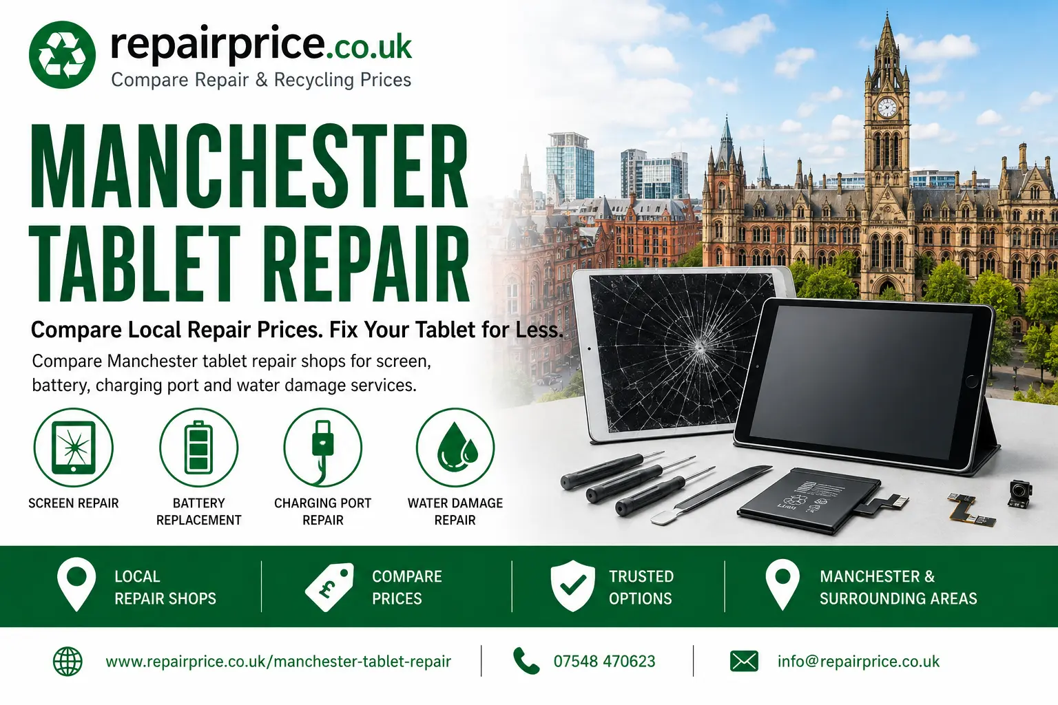 Manchester Tablet Battery Replacement: Battery Health, Costs and Replacement — RepairPrice.co.uk