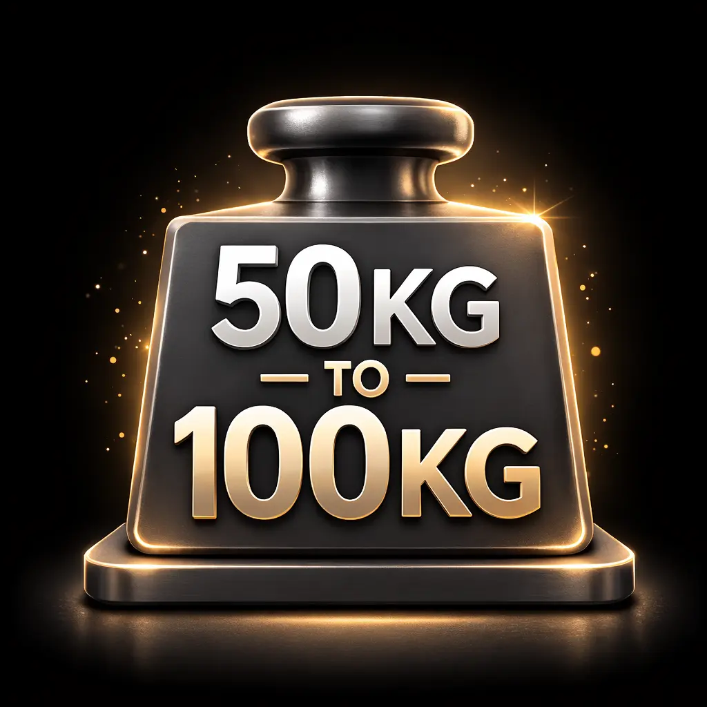 Image showing 50kg to 100kg weight