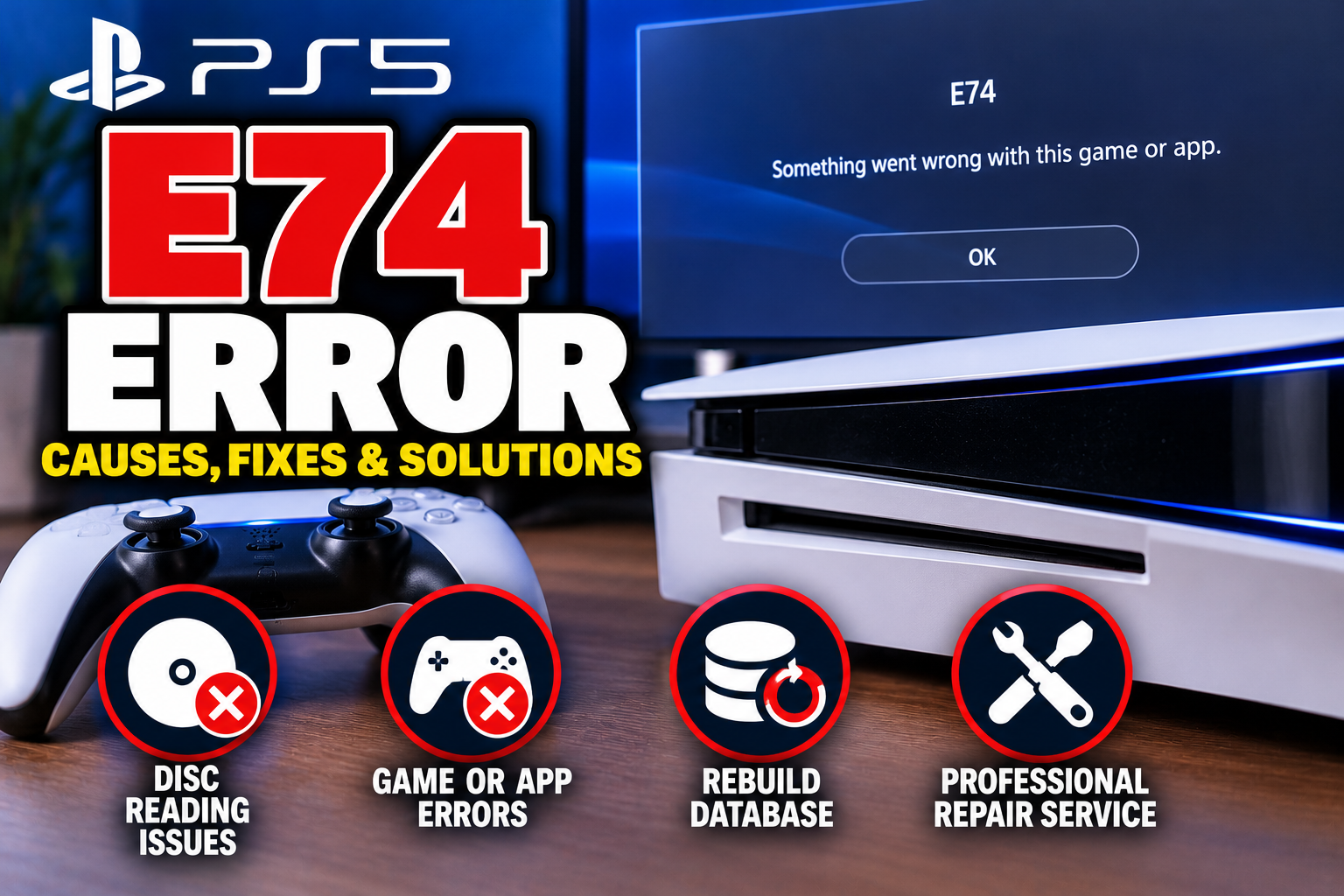 image showing a E74 Error
