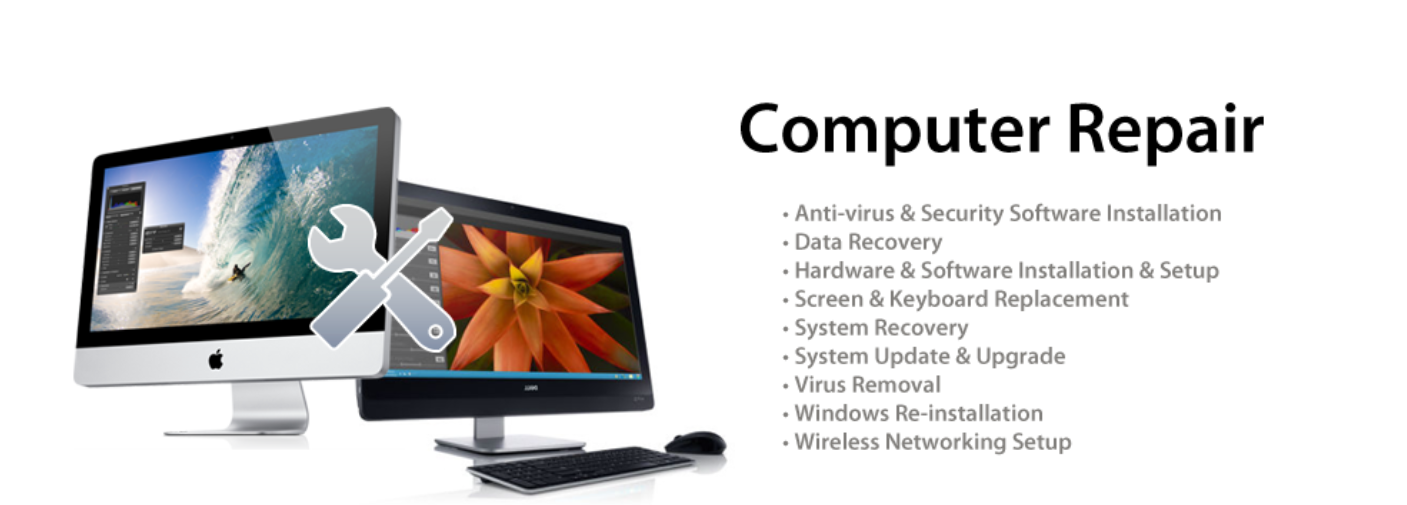 image showing computer repairs.