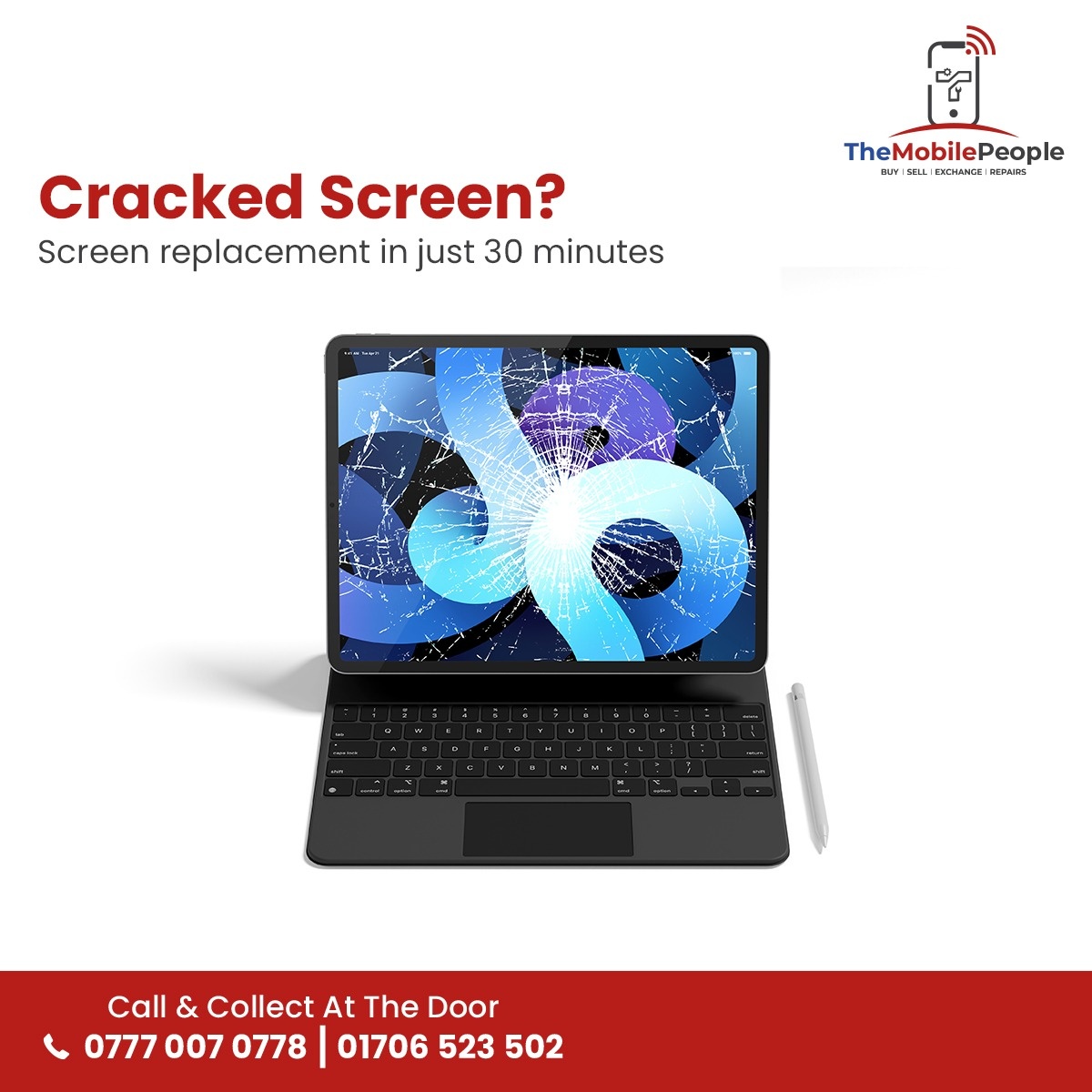 image of a ipad being repaired