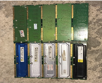 Scrap Price for PCB RAM Memory Gold Single Sided with Heatsink from Computer