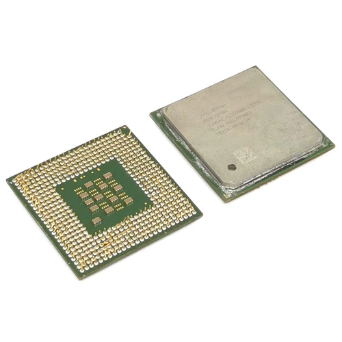 image of CPU Chip Plastic with Aluminium Heatsink PGA pins